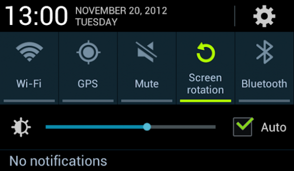Snabbinställningarna på Galaxy Note 2 Snabbinställningarna på Galaxy Note 2