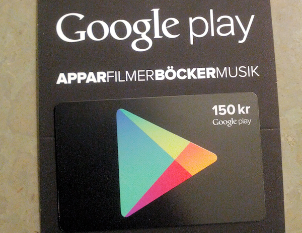 Presentkort For Google Play Nu I Svenska Butiker Swedroid