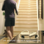 Sony Smart B-Trainer peppar och coachar motionärer under löprundan