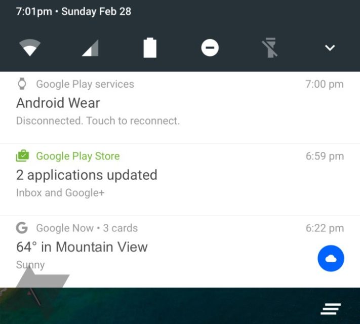 Rykte: Nya designen för aviseringsfältet i Android N