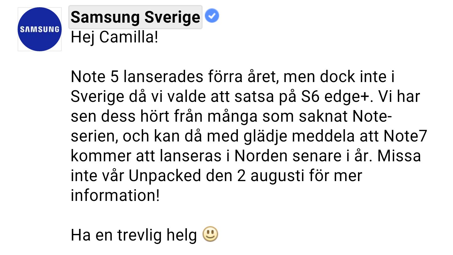 galaxy note 7 sverige galaxy note 7 sverige