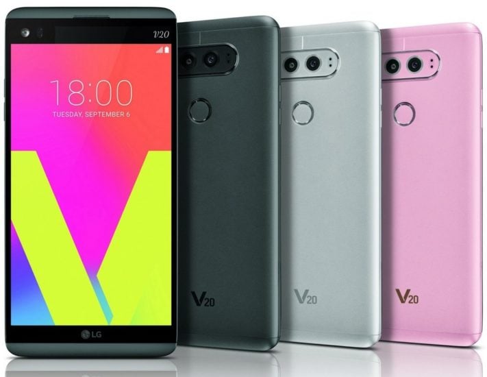 LG offentliggör toppmodellen V20 med löstagbart batteri