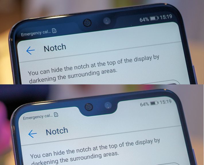 Sensorfältet i Huawei P20 och P20 Pro går att dölja