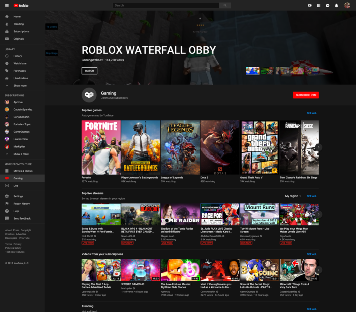 YouTube Gaming-appen försvinner – funktionerna integreras i ordinarie klienten