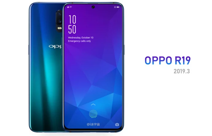 Påstådd bild på Oppo R19 visar kamera inbakad i skärmen