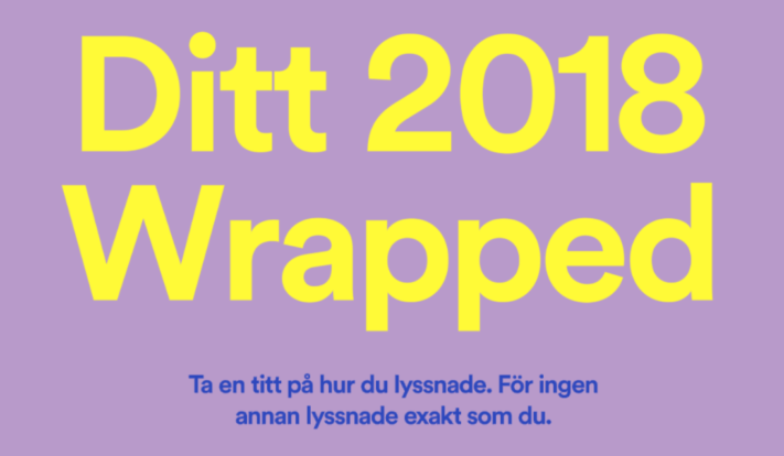 Spotify summerar användares musikår 2018
