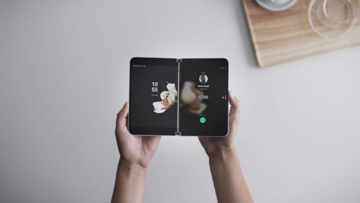 Microsoft Surface Duo visas upp i presentationsvideo