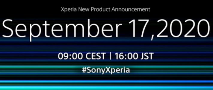 Sony presenterar nyheter 17 september, sannolikt Xperia 5 II