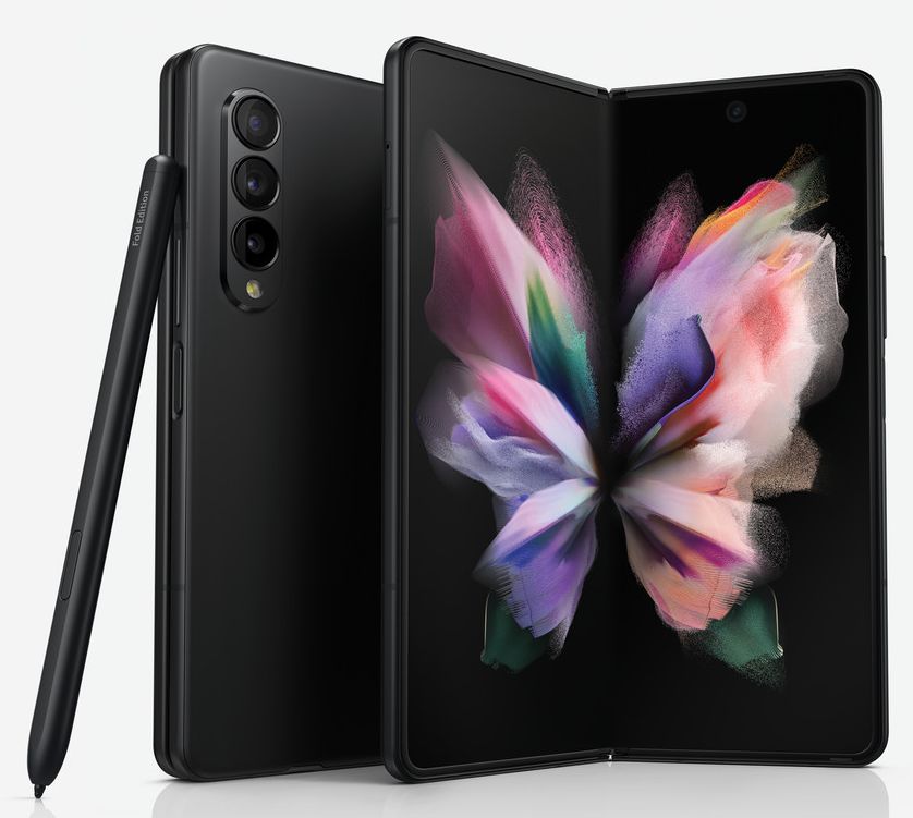 Press photo on Samsung Galaxy Z Fold 3 shows S Pen