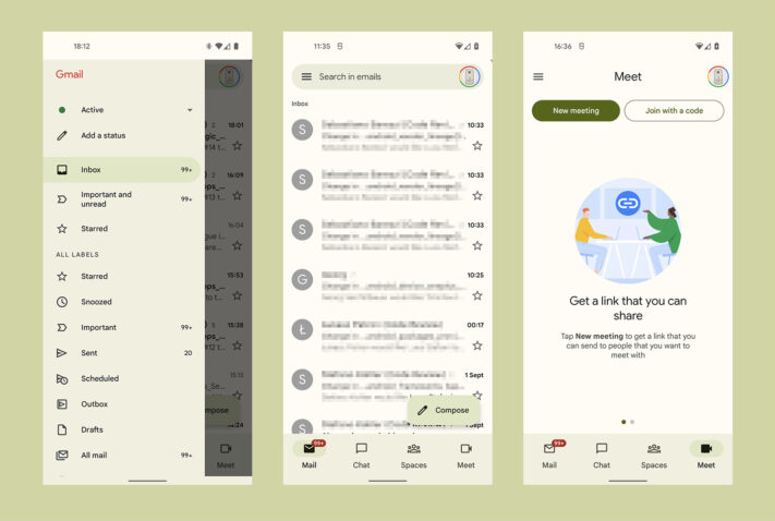 Gmail får inslag av ”Material You” i Android 12